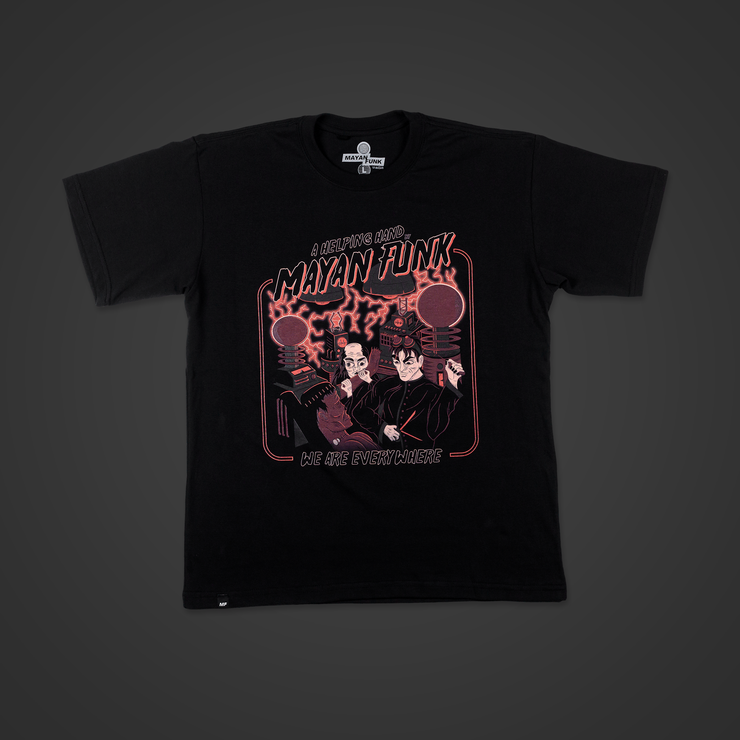A HELPING HAND Black Oversize Tee